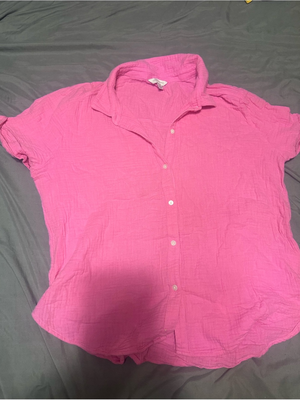 Lucky Brand Hot Pink Textured Top